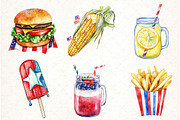 4th of July Fast Food Sublimation, an Illustration by Watercolor design (Thumbnail 3 of 4)