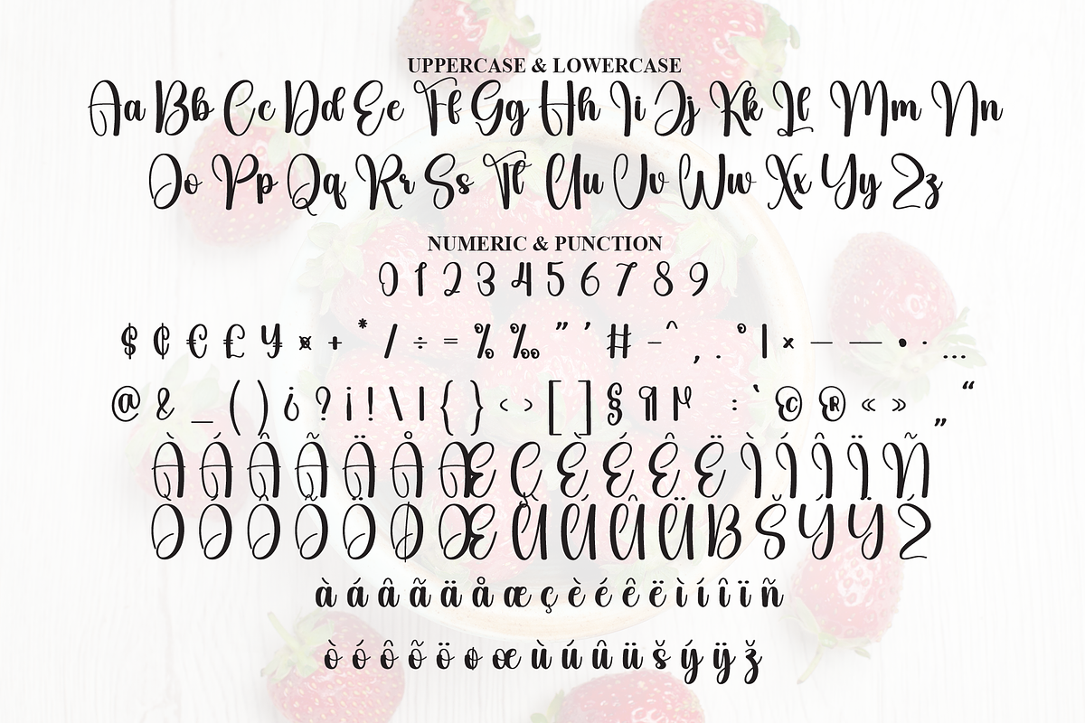 Strawberry | Script Font, a Handwritten Font by Scratchones (Photo 7 of 9)
