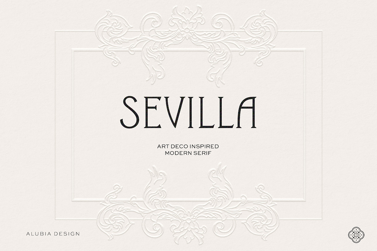 Sevilla - Art Deco Serif, a Serif Font by Alubia design (Photo 1 of 12)