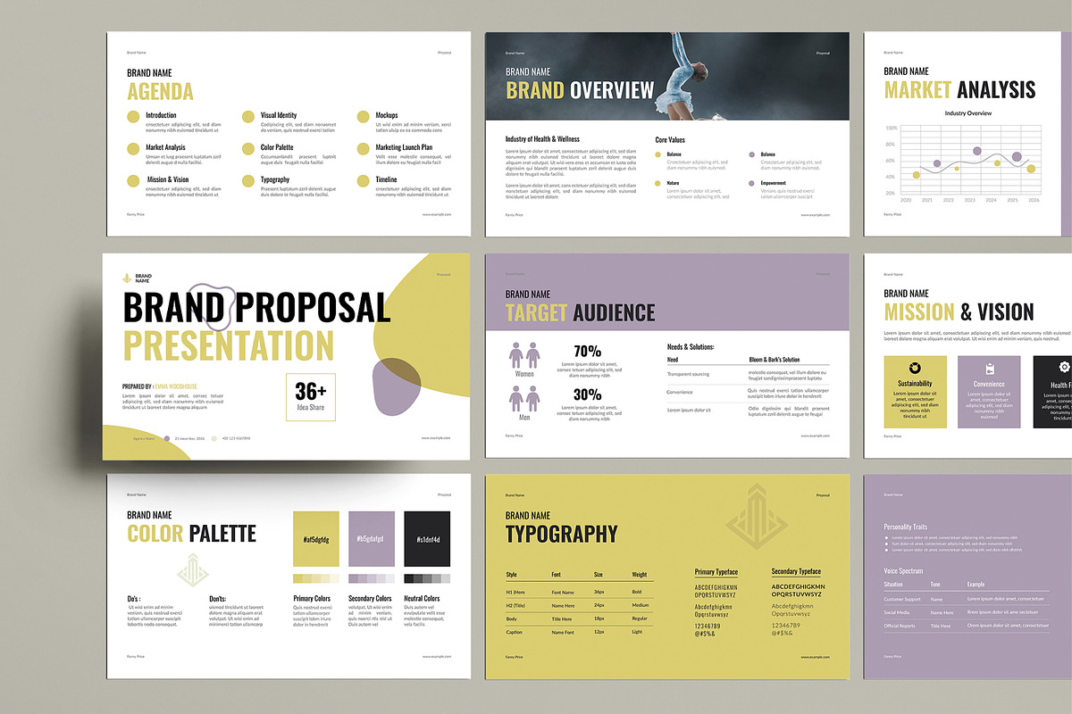 Brand Proposal Presentation Template, a Presentation Template by MightyDesign (Photo 1 of 9)