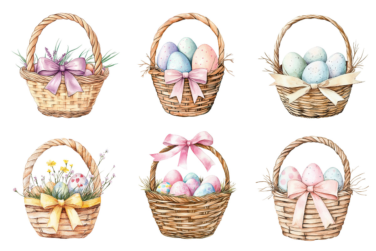 Easter basket Clipart, an Illustration by Design Market (Photo 4 of 4)
