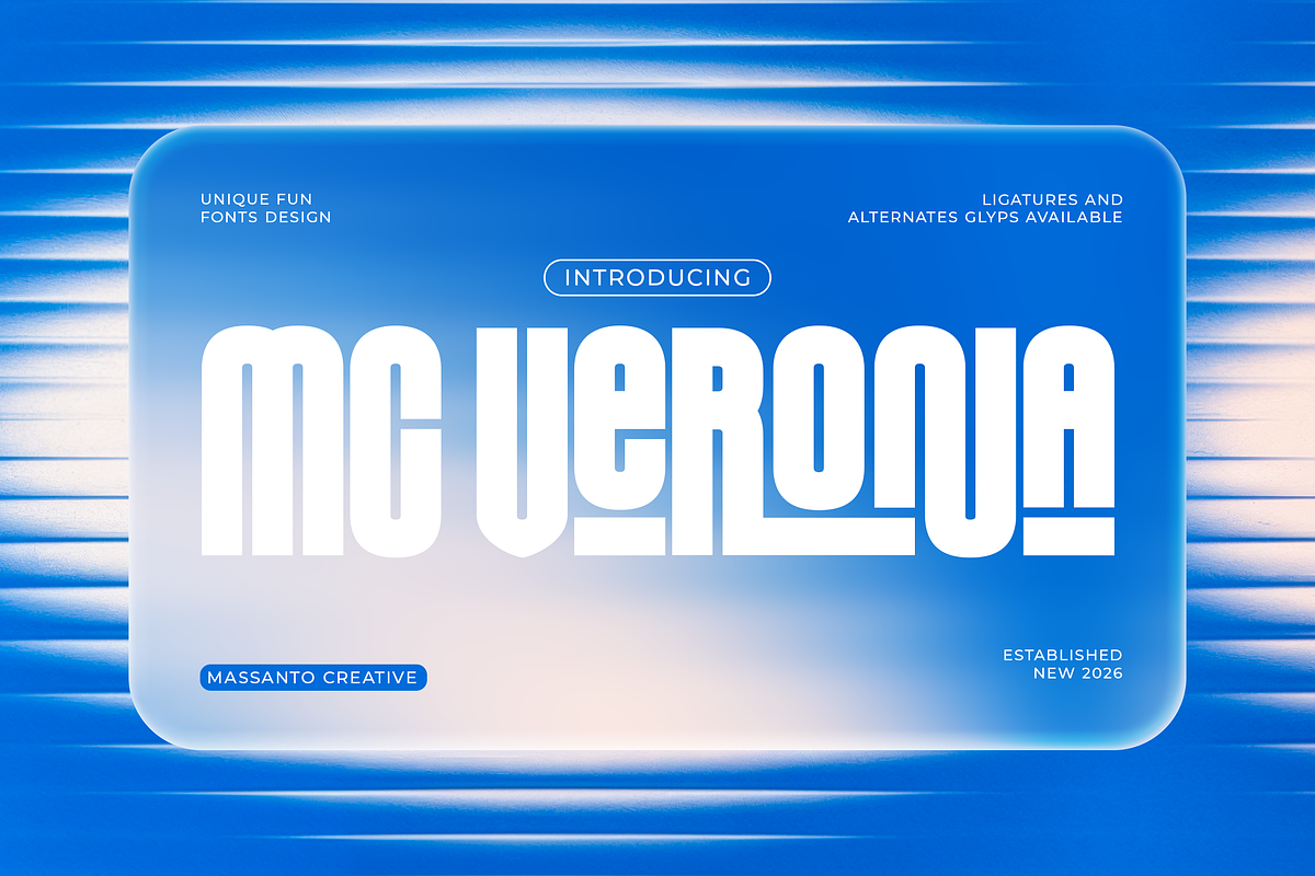 MC Verona – Bold Modern Display Font, a Sans Serif Font by kangfont Studio (Photo 2 of 12)