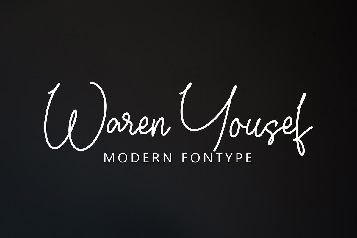 Waren Yousef, a Handwritten Font by HaKi Studio (Photo 1 of 5)