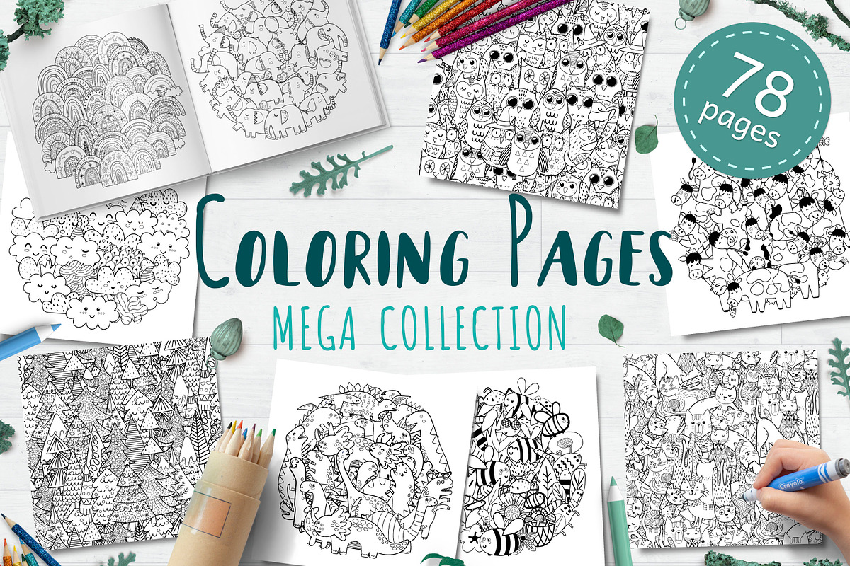 Coloring Pages Mega Collection, an Animal Illustration by Gulnara Sabirova (Photo 1 of 13)