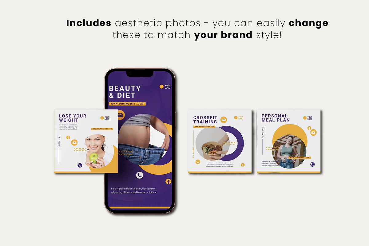 Fitness & Health Instagram Templates preview 8