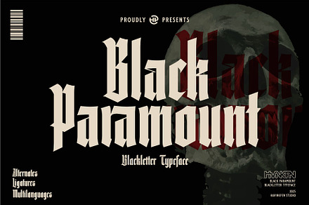 BLACK PARAMOUNT | Blackletter, a Blackletter Font by Havinkpen