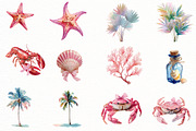 Coquette Coastal Summer Clipart, an Illustration by Designworld (Thumbnail 2 of 8)