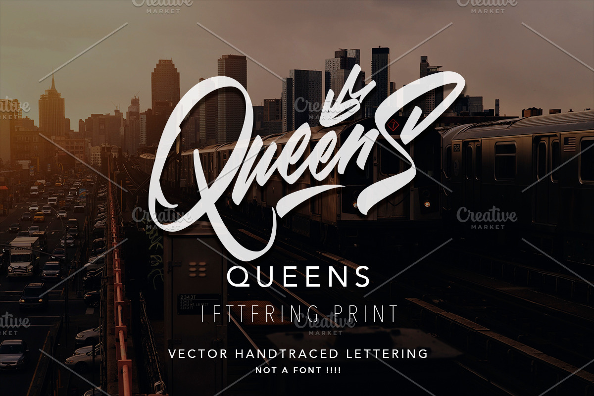 Queens - brush lettering logo, an Illustration by Nick LetterManiac Raizvih (Photo 1 of 2)
