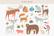 Woodland | 100% hand drawn clipart, an Animal Illustration by Olia (Thumbnail 2 of 17)