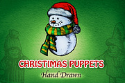 Christmas Puppets - Hand Drawn, an Animal Illustration by BusOne (Thumbnail 2 of 2)