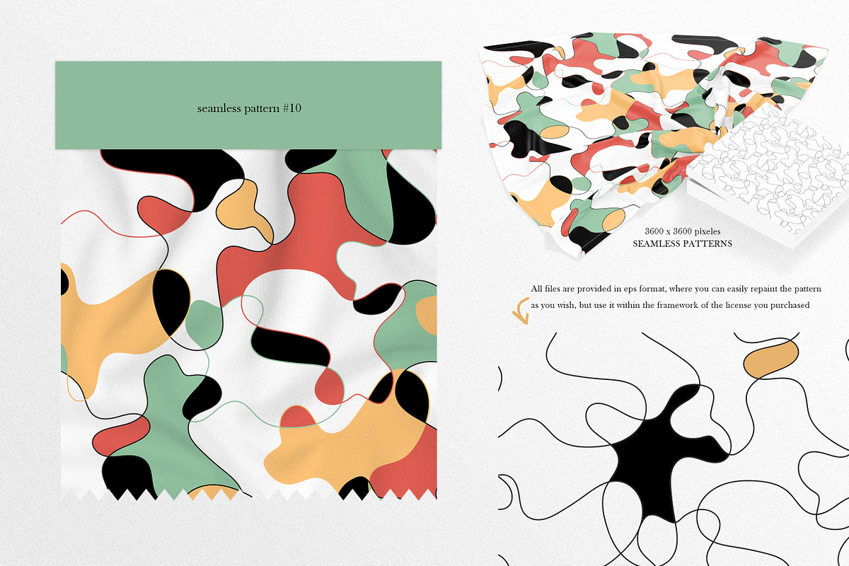 Retro Scribble Abstract pattern, a Pattern Graphic by AnnaTkachi (Photo 7 of 8)