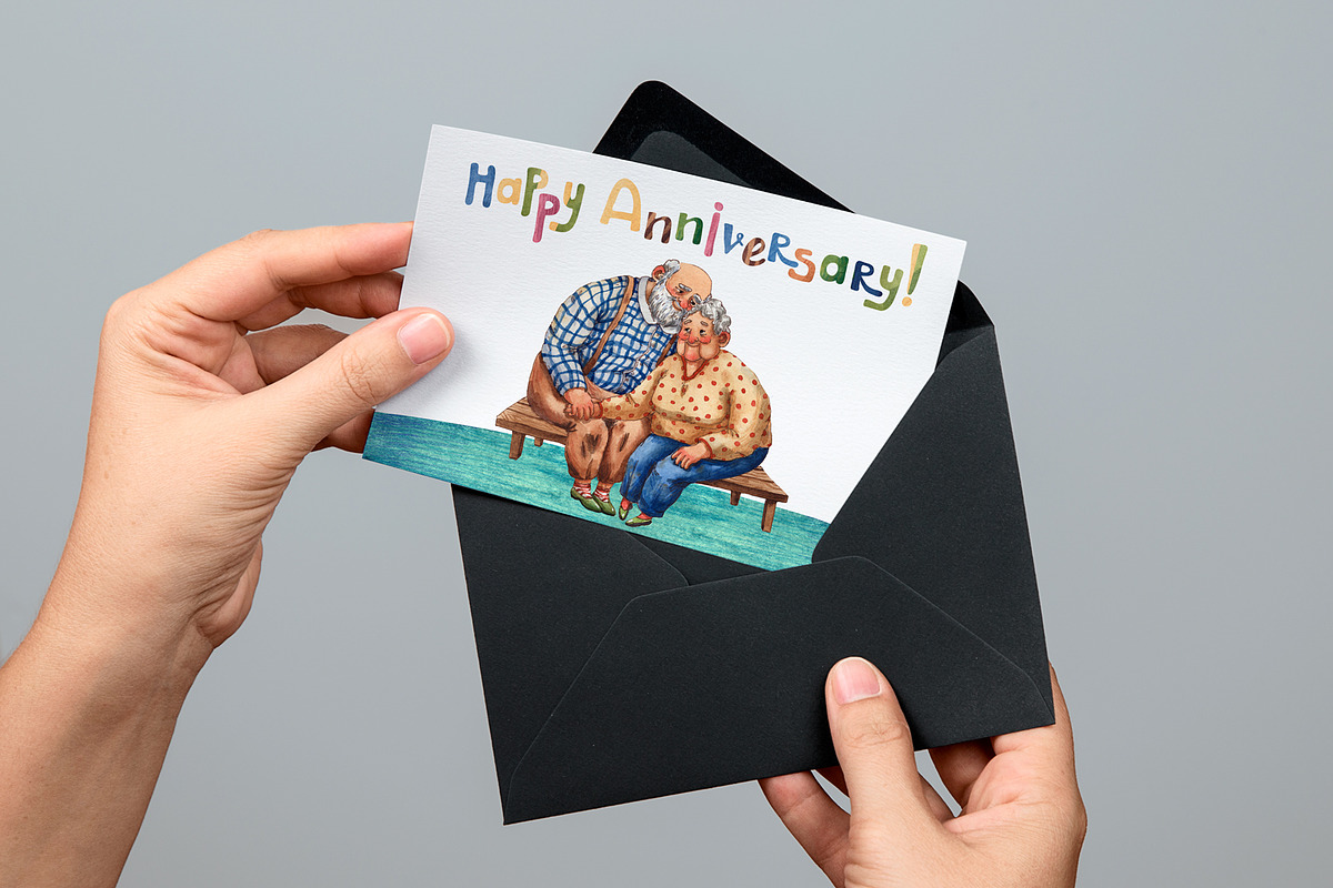 Happy Old Age - Watercolor Set, a Person Illustration by Mashamashastu (Photo 13 of 13)