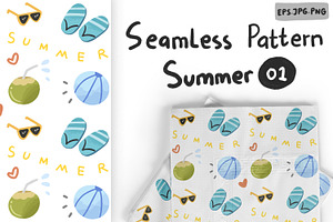 Summer seamless pattern Vol 01