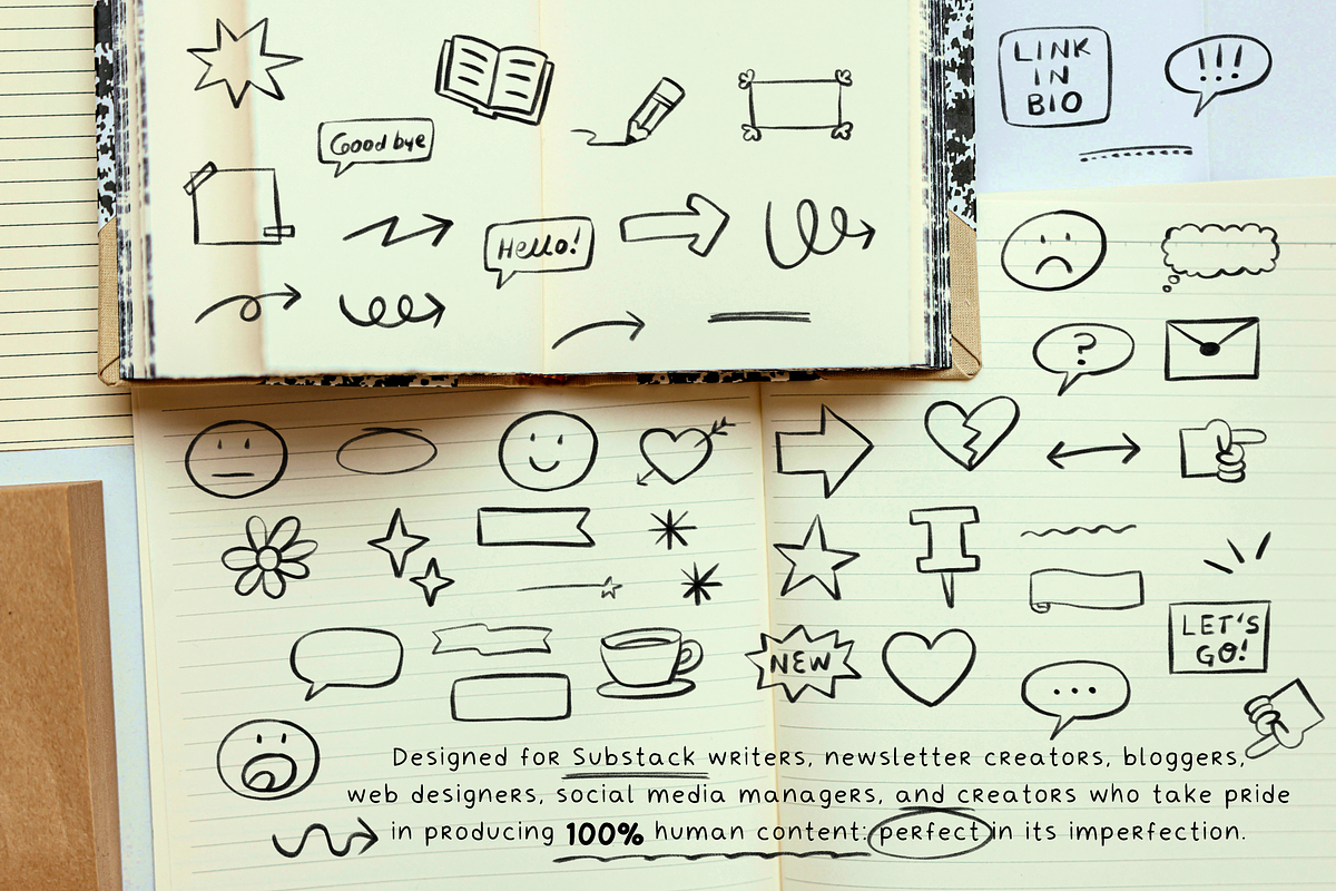 Scribble! | The Human-Made Blog kit, a Decorative Illustration by Iris Atelier (Photo 2 of 4)