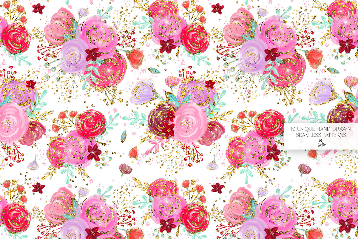 Valentine Cats Seamless Patterns Set, a Pattern Graphic by KaramfilaS (Photo 15 of 17)
