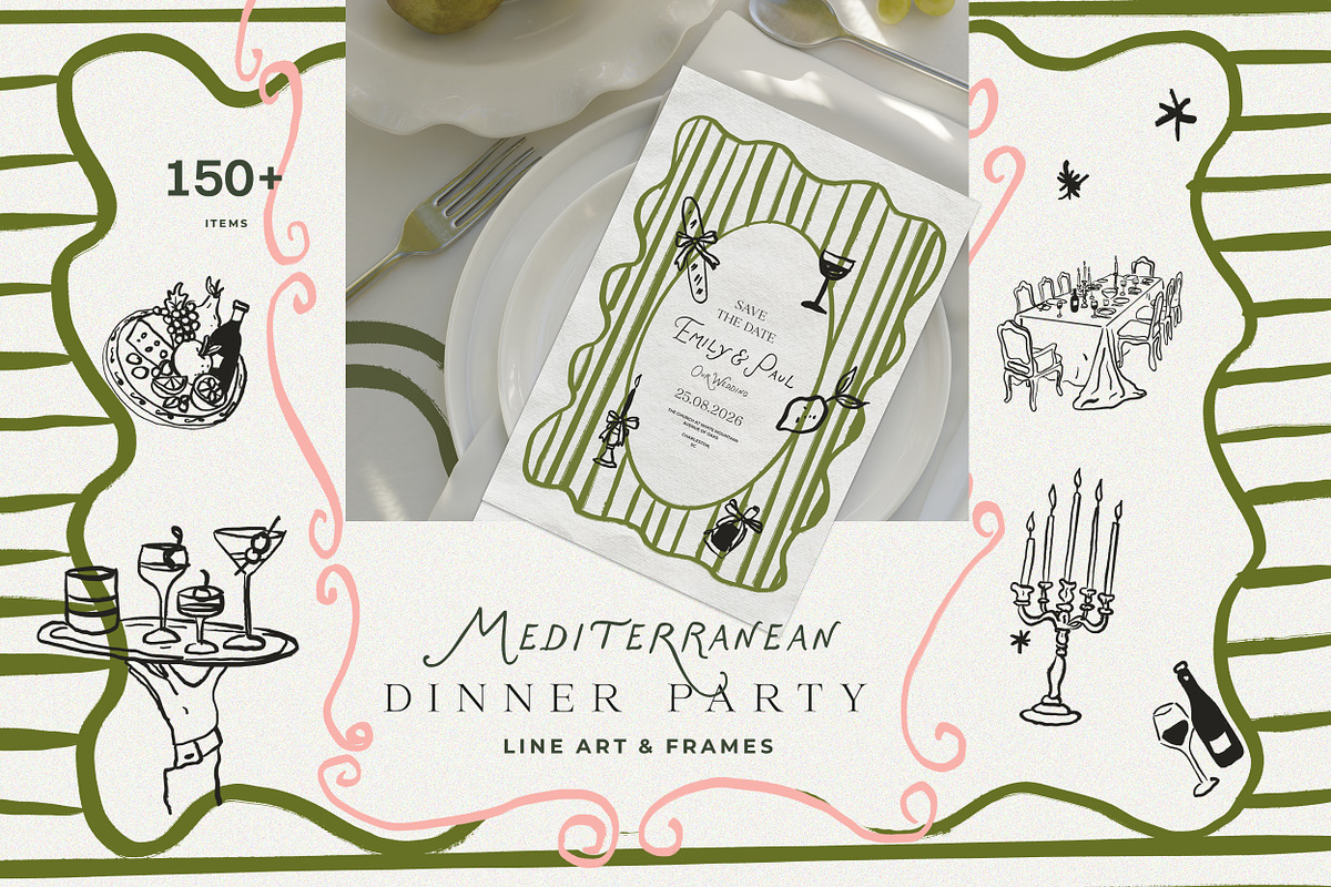 Hand Drawn Frames & Summer Icons, an Object Graphic by Laras Wonderland (Photo 1 of 13)