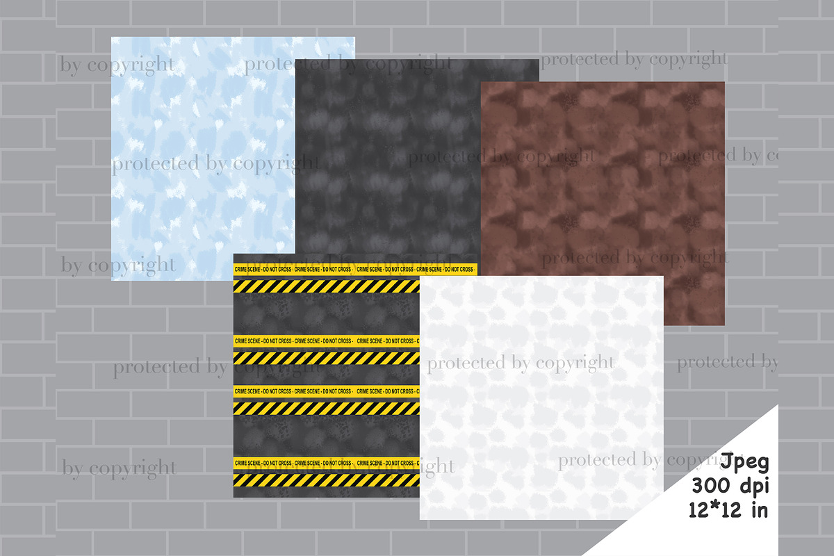 Detective Digital Paper, a Pattern Graphic by GlamArtZhanna (Photo 2 of 4)