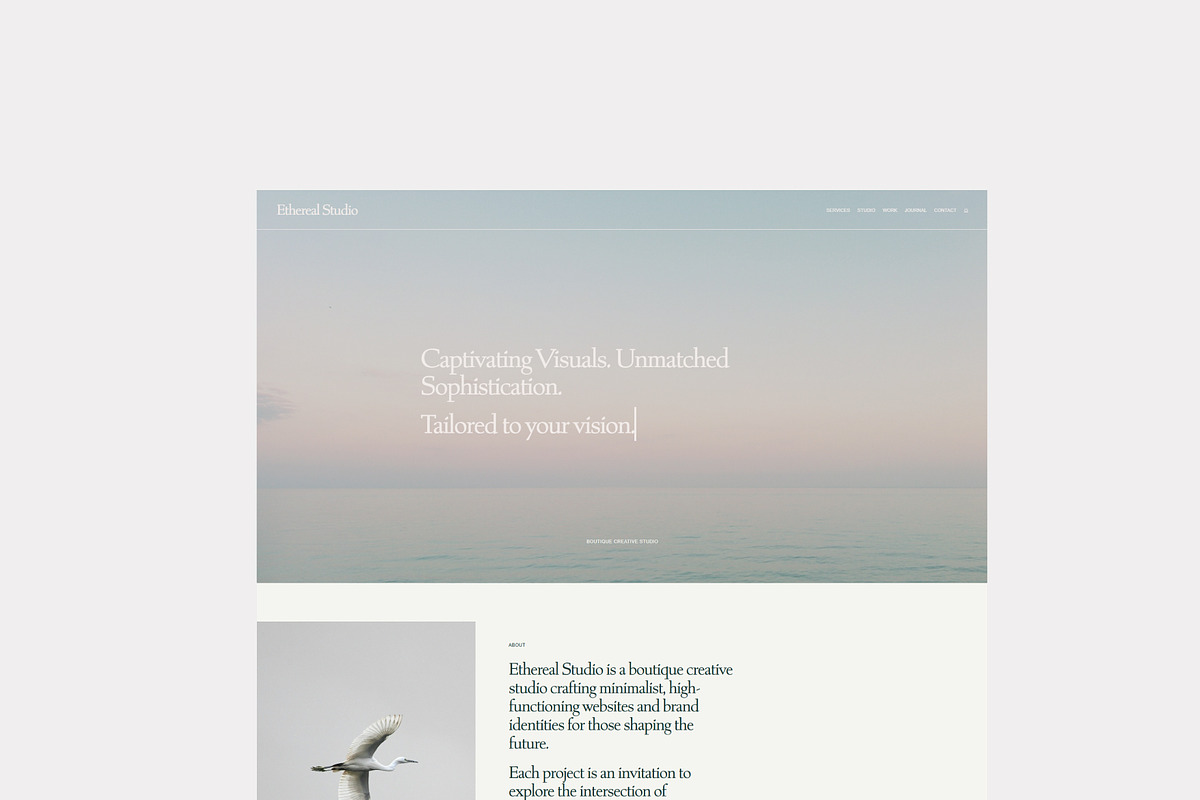 Ethereal Studio Squarespace Template preview 4