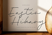 Eastin Hikary Font, a Script Font by Timurtype (Thumbnail 1 of 7)