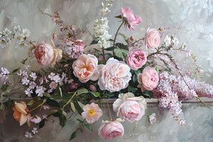 A painting featuring a delicate arra, a Photo by Iftikhar Alam