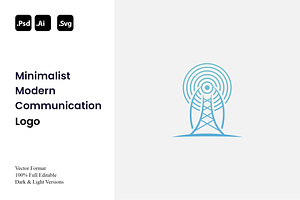 Minimalist Modern Communication Logo, a Branding & Logo Template by Luxury Logos