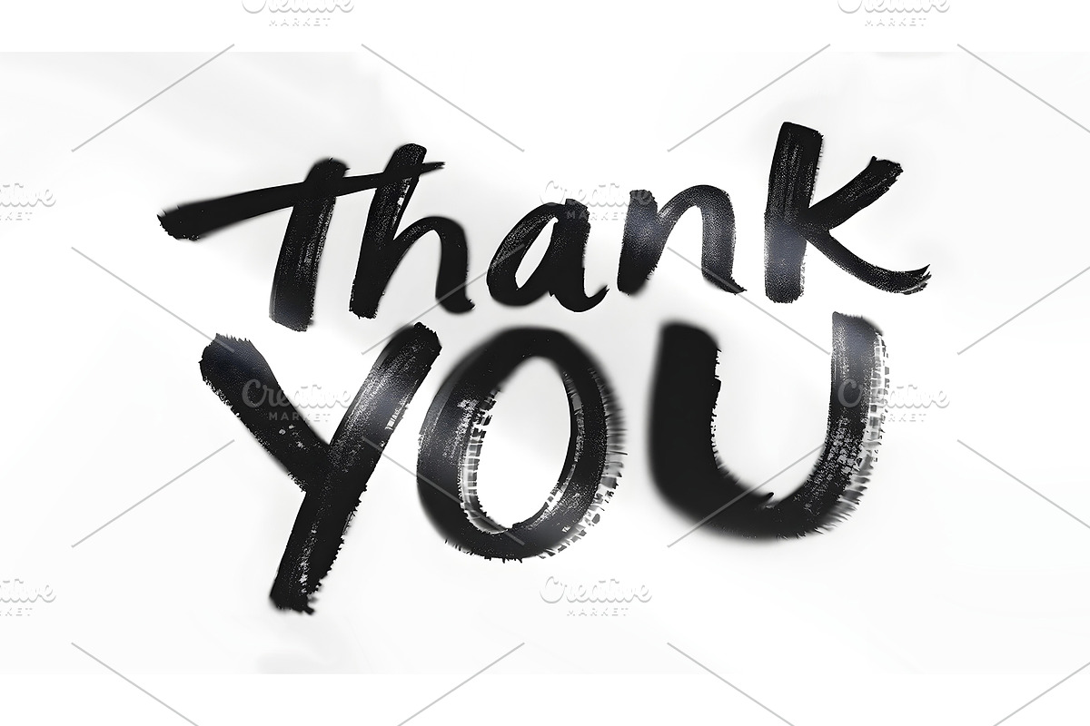 Lettering card phrase thank you, a Decorative Illustration by Elen_Art