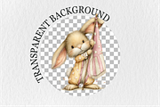 Whimsical 4th Of July Bunny Clipart, a Seasonal Illustration by Rose Art (Thumbnail 6 of 6)