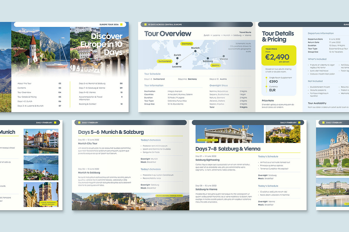 Landscape Travel Itinerary Brochure, a Brochure Template by BrandPacks (Photo 3 of 5)