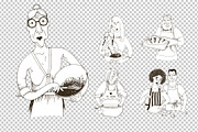People baking, a Food Illustration by handsketched (Thumbnail 9 of 10)