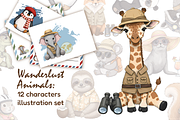 Wanderlust Animals, an Illustration by lokfrid (Thumbnail 1 of 6)