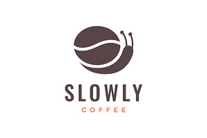 snail with coffee bean slow logo, a Branding & Logo Template by devastd