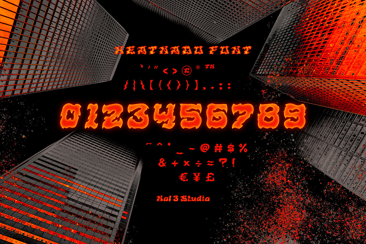 HEATNADO FIRE FONT (+TEXT EFFECT), a Handwritten Font by Nol 3 Studio (Photo 3 of 9)