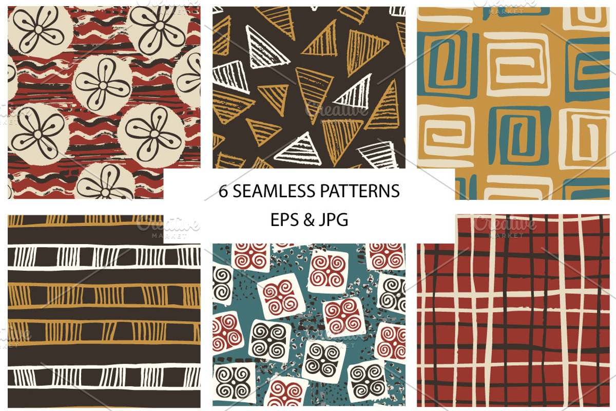 Tribal inspiration - patterns, a Pattern Graphic by Wild Rose