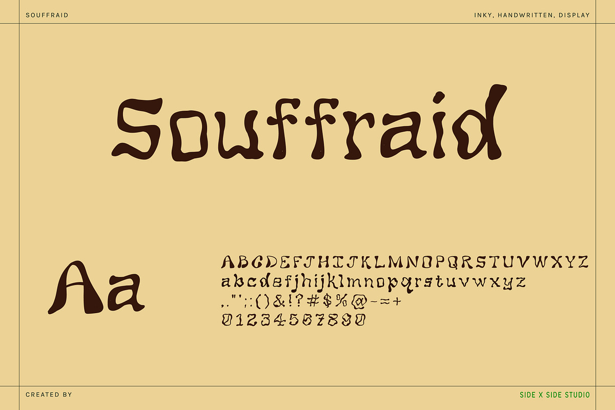 Souffraid Display Font + Icon Bundle, a Handwritten Font by Side X Side Studio (Photo 7 of 8)