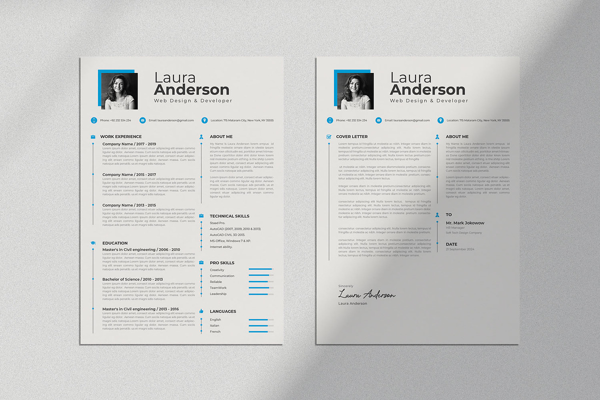Minimalist CV Resume, a Resume Template by DreamStudio-eg (Photo 1 of 3)