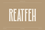 Reatfeh - Modern Condensed Typeface, a Font by Letterna (Thumbnail 1 of 4)