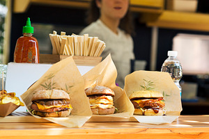Food truck in city festival stock photo containing food and truck