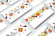 Merry Christmas greeting cards, a Card Template by Creative Graphics (Thumbnail 4 of 11)
