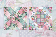 Watercolor Patchwork Blooms, a Background Graphic by Curve Design (Thumbnail 3 of 7)