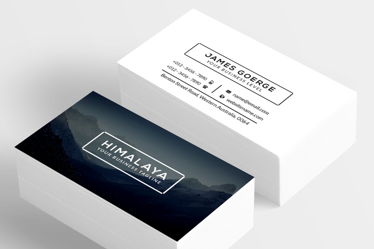 Himalaya Business Card, a Business Card Template by Creative_Arts (Photo 2 of 8)