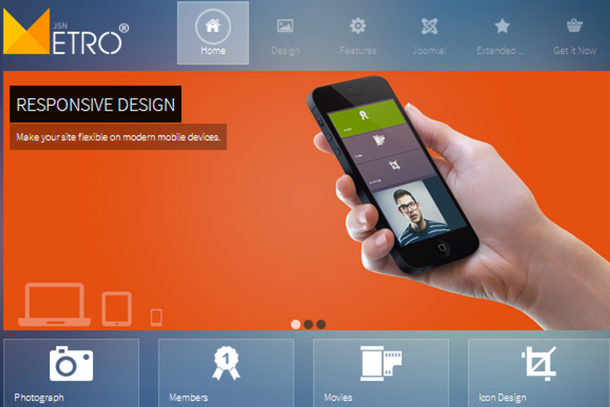 JSN Metro - Joomla Creative Theme, a Websites & App Template by JoomlaShine (Photo 1 of 5)