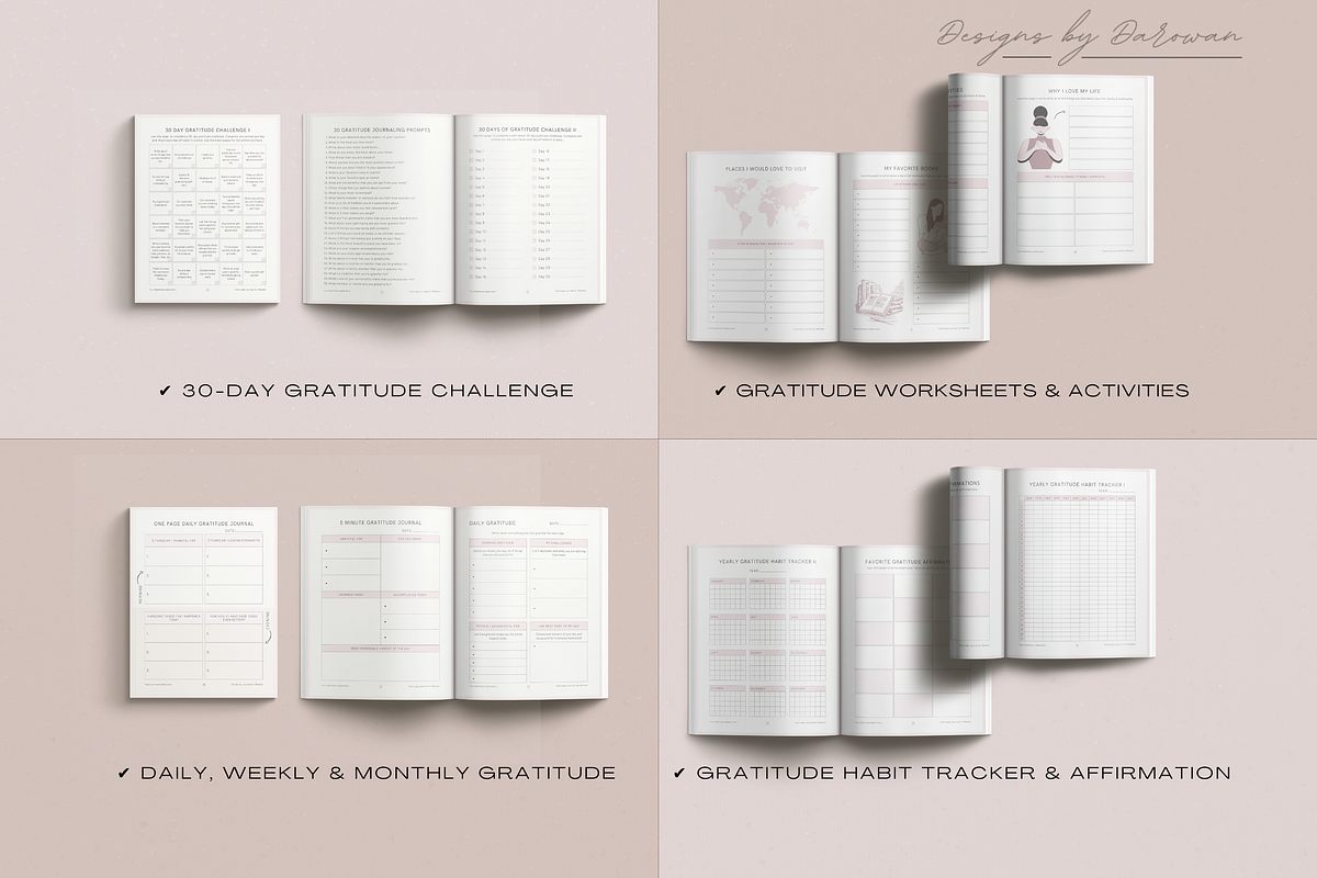 Gratitude Journal for Women | Canva, a Magazine Template by Designs by ...