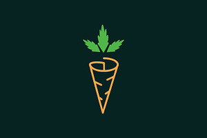 Carrot Line Logo Template