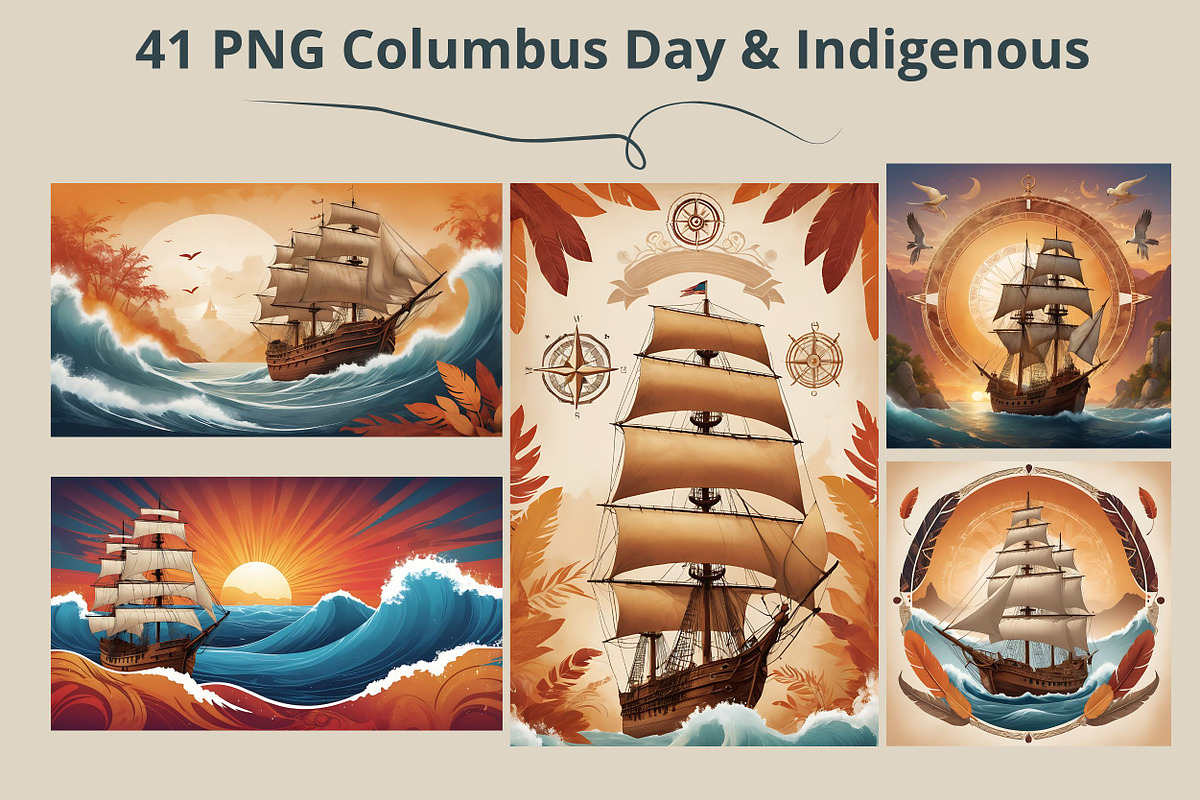 41 Columbus Day & Indigenous Peoples, a Background Graphic by adenpinkstore (Photo 1 of 17)