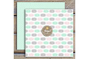 Macaron Digital Paper & Clipart, a Pattern Graphic by JennyL Designs (Thumbnail 4 of 4)