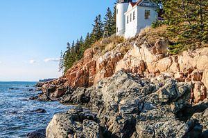 Bass harbor head lighthouse containing maine lighthouses, lighthouses, and