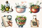 Watercolor Recipe Clipart, an Illustration by DreamCafeArt (Thumbnail 2 of 7)