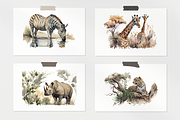 Safari Watercolor Collection, an Animal Illustration by artsy-fartsy (Thumbnail 8 of 13)