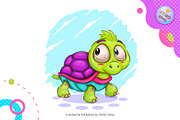 Little cartoon turtle. Tshirt, PNG., an Animal Illustration by KENO Mascots (Thumbnail 2 of 4)
