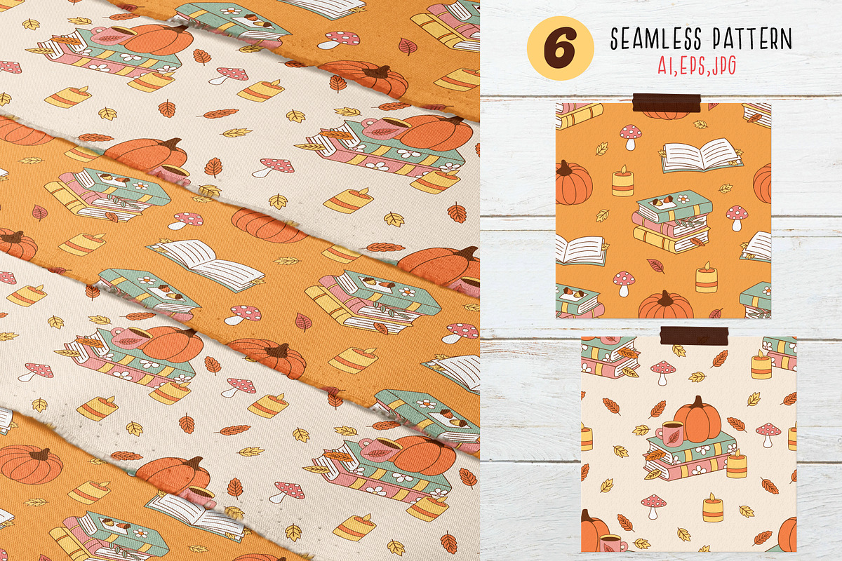 Cozy Autumn Books Clipart Bundle, an Object Illustration by NataKa (Photo 8 of 10)